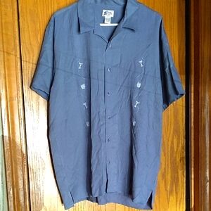 Men's Blue Short Sleeve Shirt